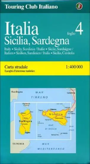 ITALIA SICILIA SARDEGNA FOGLIO 4 1:400.000