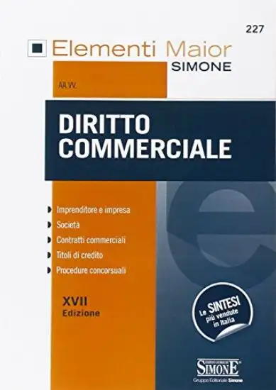 ELEMENTI MAIOR DI DIRITTO COMMERCIALE