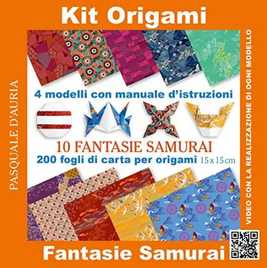 KIT ORIGAMI. 10 FANTASIE SAMURAI. CON GADGET