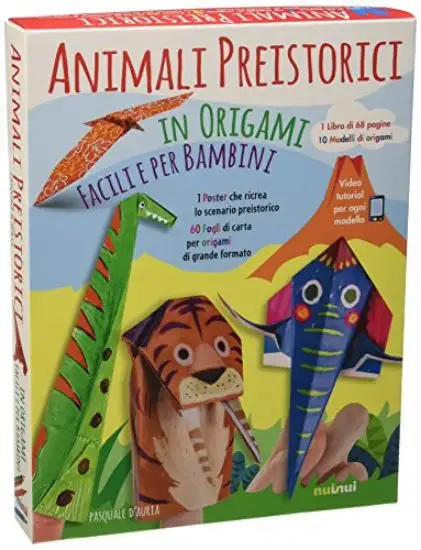 ANIMALI PREISTORICI IN ORIGAMI FACILI PER BAMBINI. CON GADGET