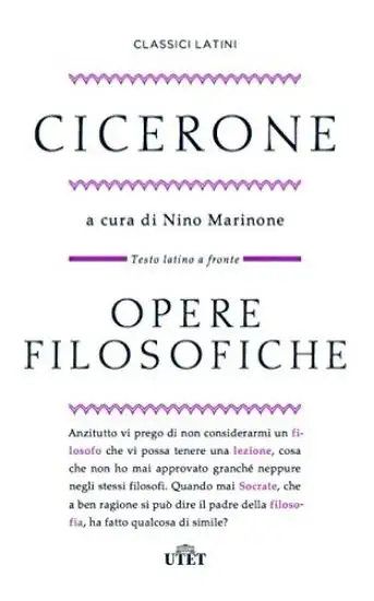 OPERE FILOSOFICHE. TESTO LATINO A FRONTE