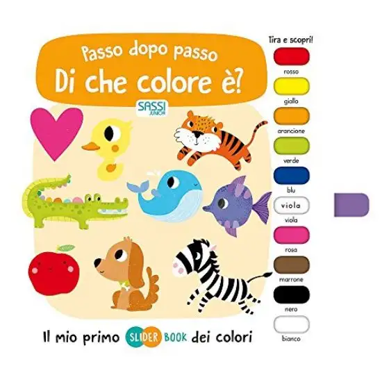 DI CHE COLORE E`? PASSO DOPO PASSO. IL MIO PRIMO SLIDER BOOK DEI COLORI