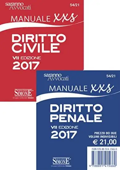 DIRITTO CIVILE. MANUALE XXS-DIRITTO PENALE. MANUALE XXS