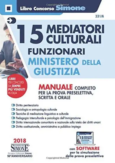 15 MEDIATORI CULTURALI FUNZIONARI MINISTERO DELLA GIUSTIZIA. MANUALE COMPLETO PER LA PREPA