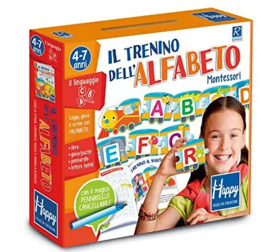 TRENINO DELL`ALFABETO MONTESSORI. HAPPY. EDIZ. ILLUSTRATA. CON GADGET (IL)