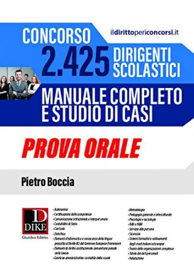 2425 DIRIGENTI SCOLASTICI. MANUALE COMPLETO PER LA PROVA ORALE