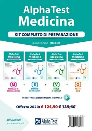 ALPHA TEST. MEDICINA. KIT COMPLETO DI PREPARAZIONE: MANUALE DI PREPARAZIONE-ESERCIZI COMMENTATI-...