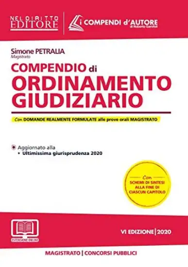COMPENDIO DI ORDINAMENTO GIUDIZIARIO 2020