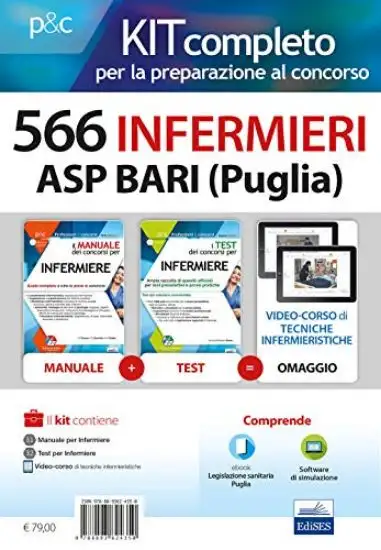 KIT CONCORSO 566 INFERMIERI ASP BARI (PUGLIA). MANUALI DI TEORIA E TEST COMMENTATI PER TUTTE LE ...