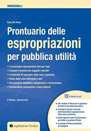 PRONTUARIO DELLE ESPROPRIAZIONI PER PUBBLICA UTILITA`. CON CD-ROM