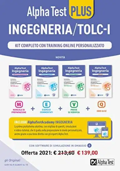 ALPHA TEST. INGEGNERIA. KIT COMPLETO DI PREPARAZIONE PLUS