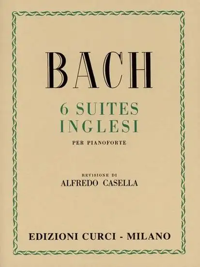 BACH 6 SUITES INGLESI PER PIANOFORTE