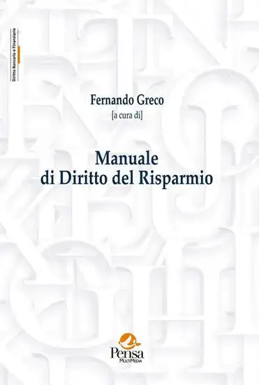 MANUALE DI DIRITTO DEL RISPARMIO
