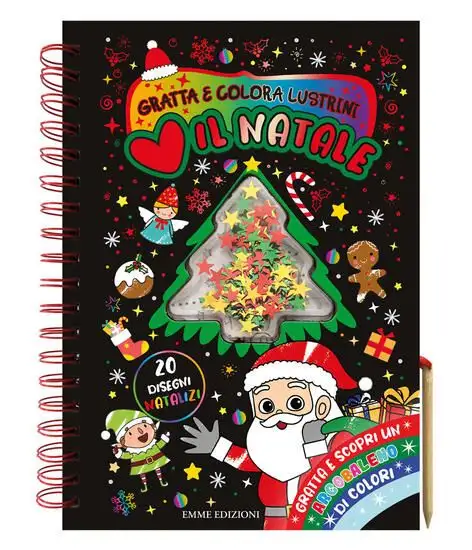 AMO IL NATALE. GRATTA E COLORA LUSTRINI. EDIZ. ILLUSTRATA. CON MATITA DI LEGNO