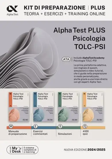 ALPHA TEST PLUS PSICOLOGIA TOLC-PSI. KIT COMPLETO DI PREPARAZIONE CON TRAINING ON LINE PERSONALI...