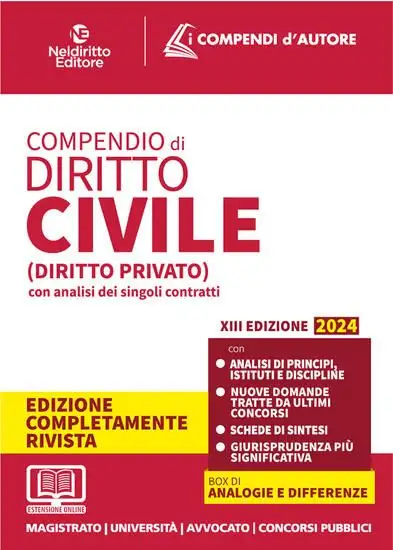 COMPENDIO DI DIRITTO CIVILE. CON ESPANSIONE ONLINE 2024