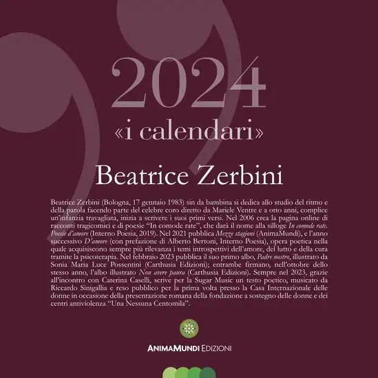 CALENDARIO 2024. BEATRICE ZERBINI
