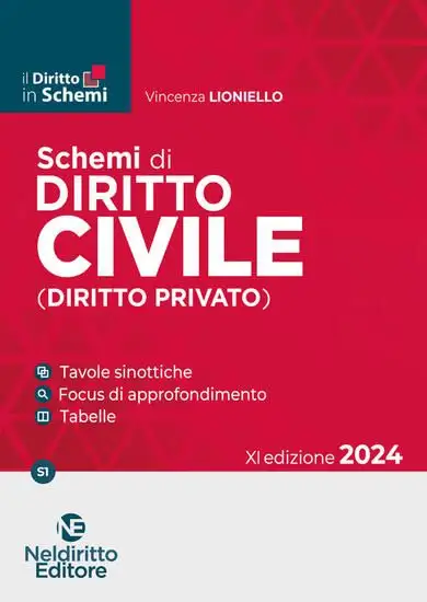 SCHEMI DI DIRITTO CIVILE (DIRITTO PRIVATO). NUOVA EDIZ.2024