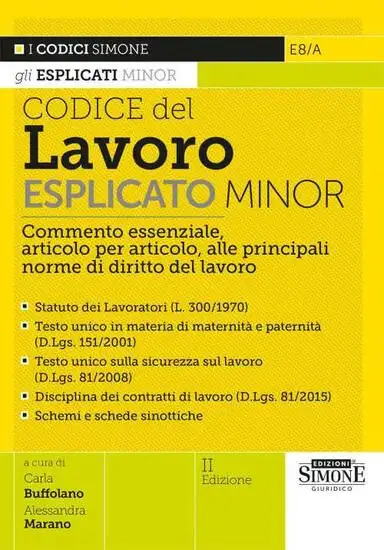 CODICE DEL LAVORO ESPLICATO. COMMENTO ESSENZIALE, ARTICOLO PER ARTICOLO, ALLE PRINCIPALI 2024