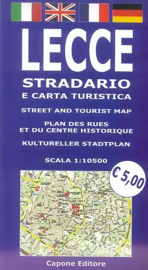 LECCE, STRADARIO E CARTA TURISTICA. 1:10.500. EDIZ. MULTILINGUE