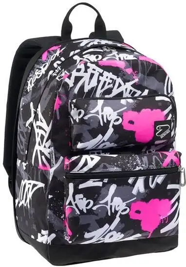 ZAINO REVERSIBLE NEW POCKETS GRS EARPHONES WIRELESS SEVEN PINK STR, FLUO FUXIA