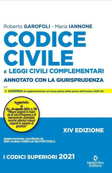 CODICE CIVILE E LEGGI CIVILI COMPLEMENTARI