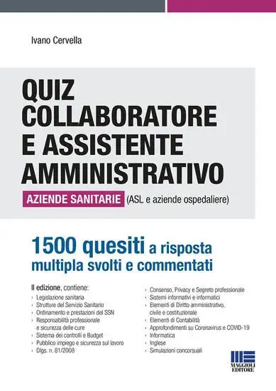QUIZ COLLABORATORE E ASSISTENTE AMMINISTRATIVO AZIENDE SANITARIE (ASL E AZIENDE OSPEDALIERE)