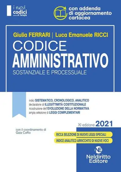 CODICE AMMINISTRATIVO. SOSTANZIALE E PROCESSUALE 2021