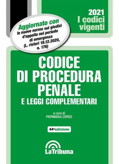 CODICE DI PROCEDURA PENALE 2021
