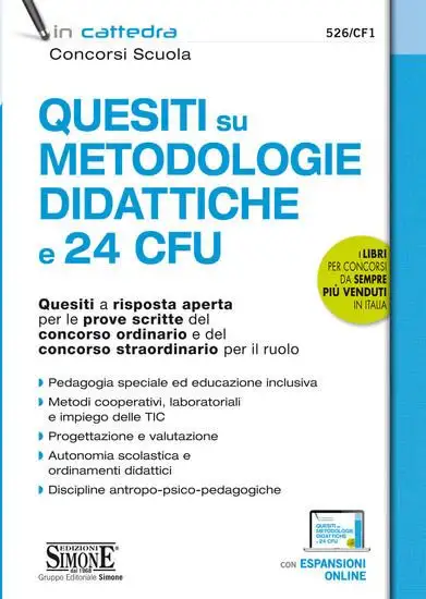 QUESITI SU METODOLOGIIE DIDATTICHE E 24 CFU 2020