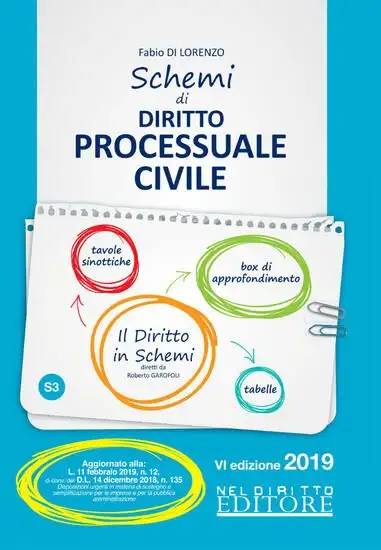 SCHEMI DI DIRITTO PROCESSUALE CIVILE 2019