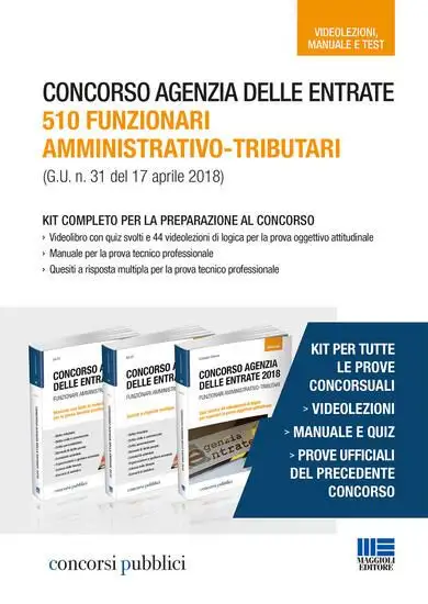 510 FUNZIONARI AMMINISTRATIVO TRIBUTARI AGENZIA DELLE ENTRATE. KIT COMPLETO