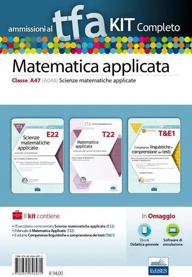 TFA SCIENZE MATEMATICHE APPLICATE. PROVE SCRITTE E ORALI. KIT COMPLETO