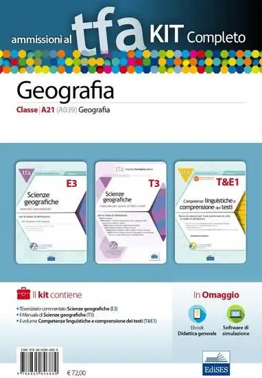 TFA GEOGRAFIA. PROVE SCRITTE E ORALI. KIT COMPLETO