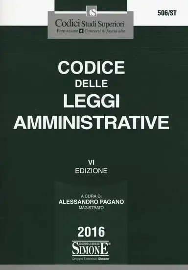 CODICE DELLE LEGGI AMMINISTRATIVE 2016