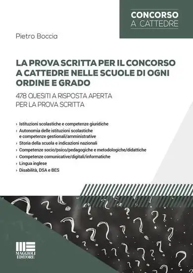 PROVA SCRITTA PER IL CONCORSO A CATTEDRE NELLE SCUOLE DI OGNI ORDINE E GRADO (LA)