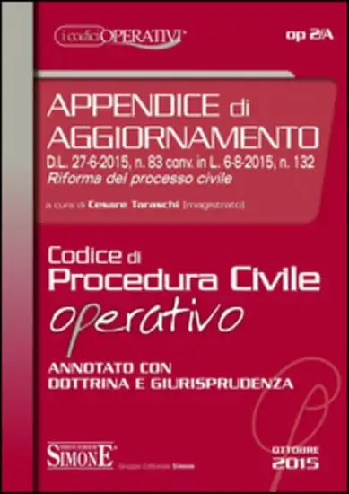 APPENDICE DI AGGIORNAMENTO CODICE DI PROCEDURA CIVILE