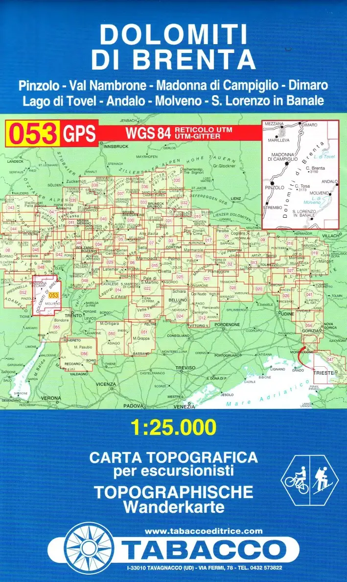 Dolomiti di Brenta 1:25.000