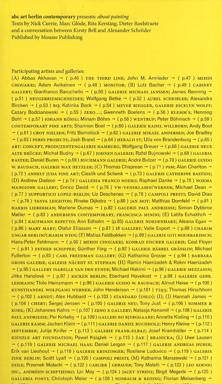 Abc art Berlin contemporary. About painting