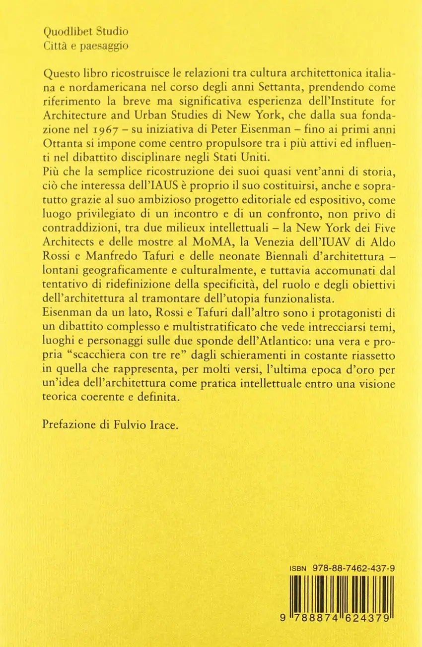 Ponti sull'Atlantico. L'Institute for architecture and urban studies e le relazioni Italia-America (1967-1985)
