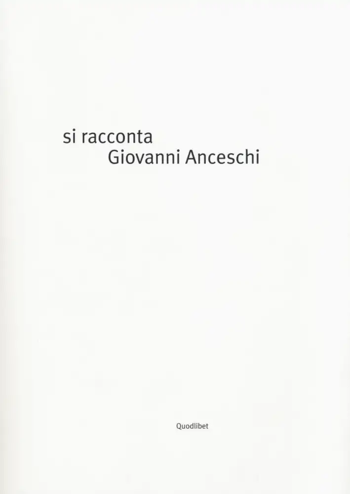 Si racconta Giovanni Anceschi per immagini