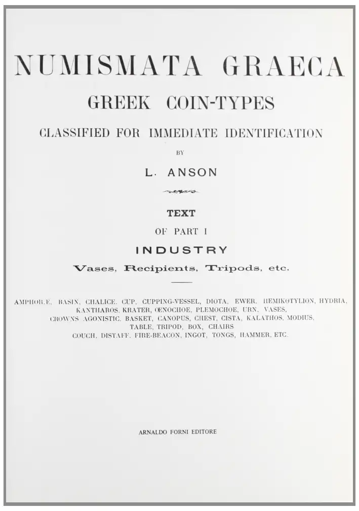 Numismata Graeca. Greek Coin-types, classified for immediate identification