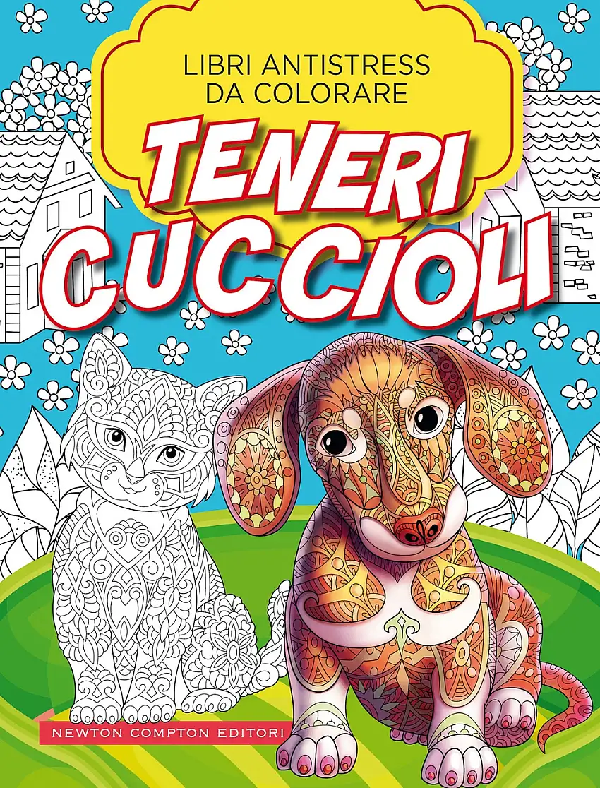Teneri cuccioli. Libri antistress da colorare