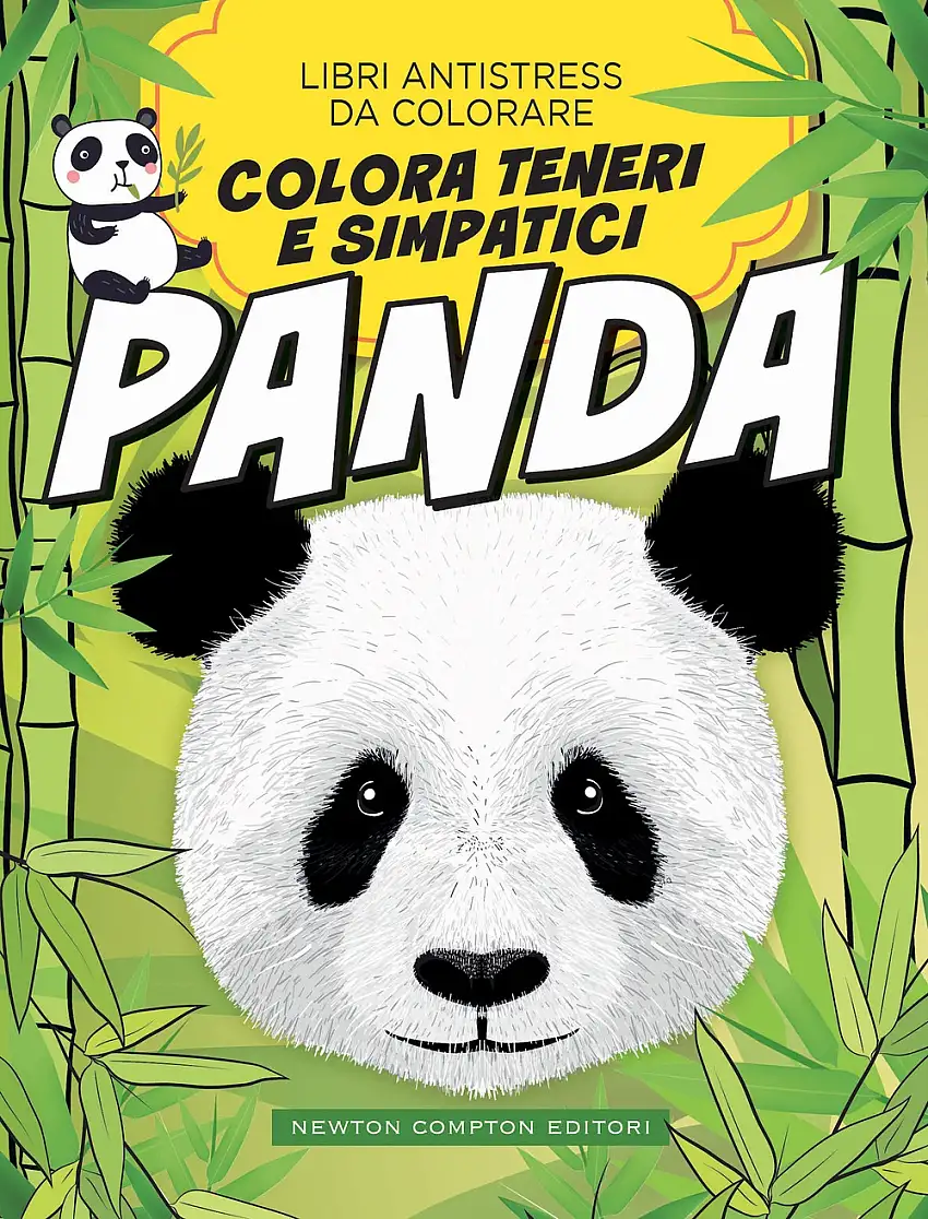 Colora teneri simpatici panda. Libri antistress da colorare