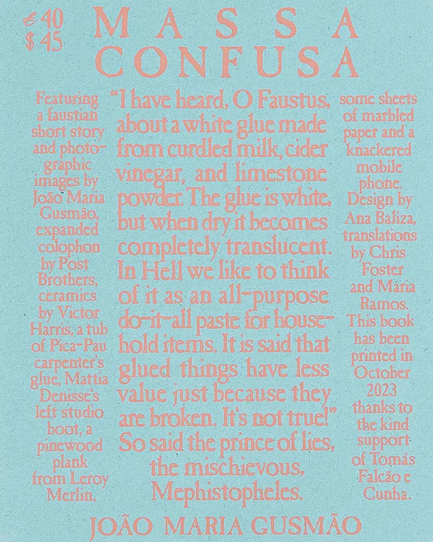 João Maria Gusmão: massa confusa