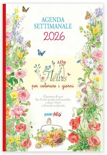 Agenda settimanale 2026. Fleur per colorare i giorni