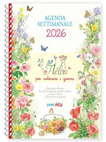 Agenda settimanale 2026. Fleurs per colorare i giorni