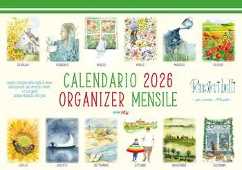 Calendario 2026. Organizer mensile. Pensieri belli