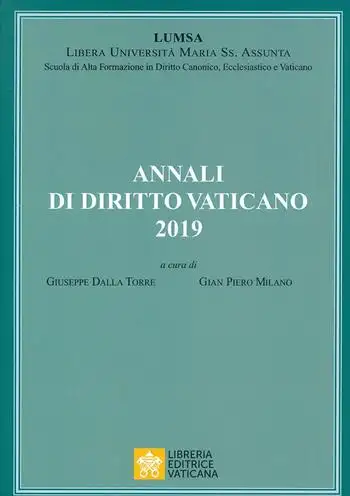 Annali di diritto vaticano (2019)